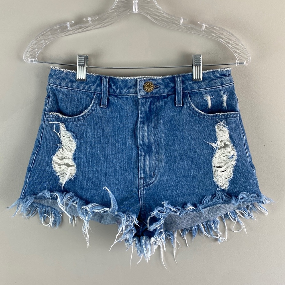 Show Me Your MuMu Houston High Waist Jean Shorts Size 26